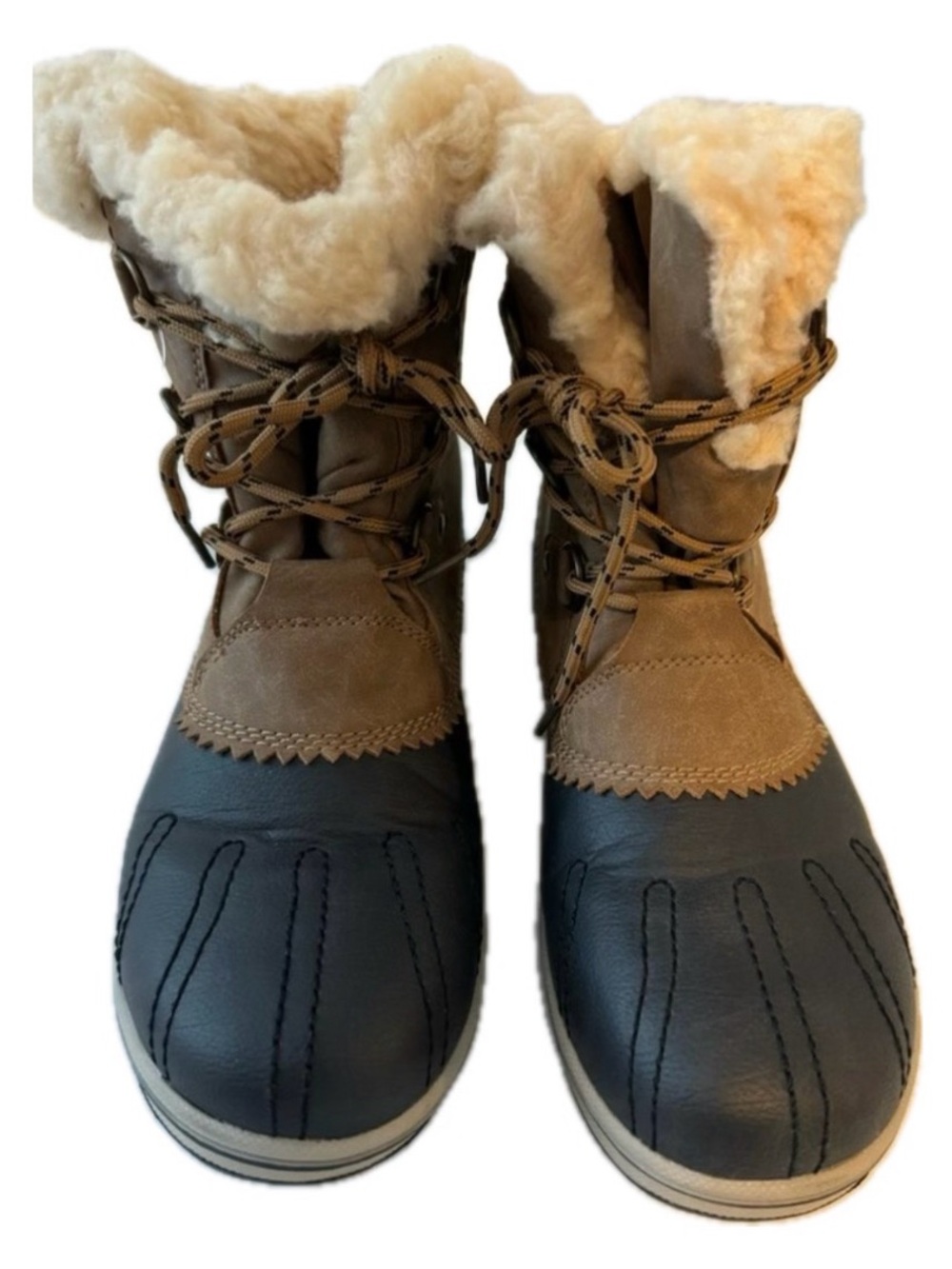 Paws Women’s Lined Winter Boots sz 10 Lace-Up